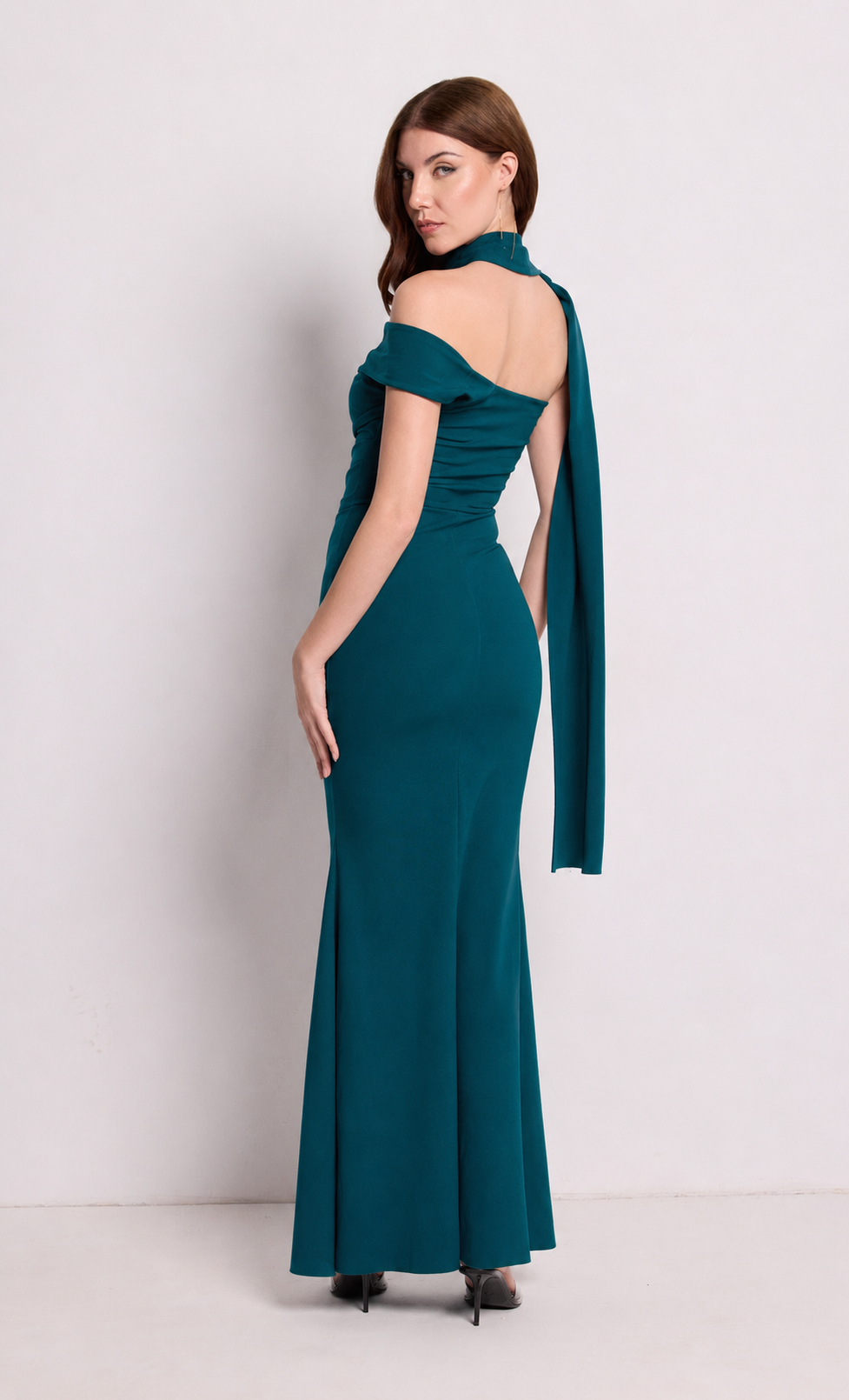 Vestido largo Tirma petróleo