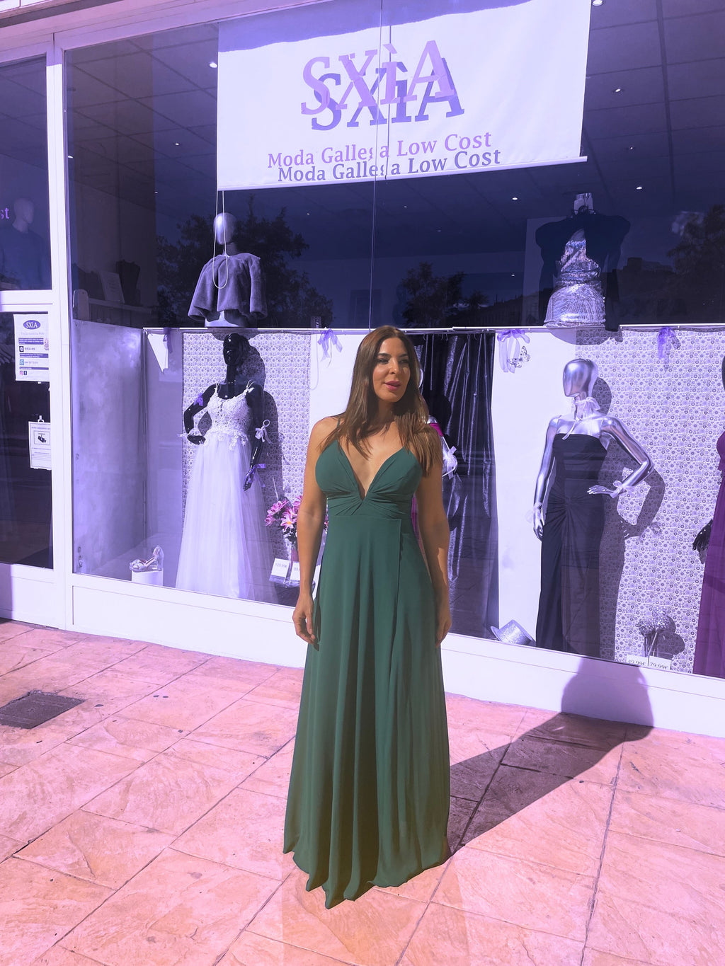 Vestido Yaiza verde Botella image 3