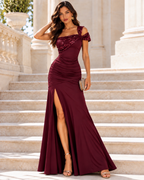 Vestido largo Fiama Burdeos
