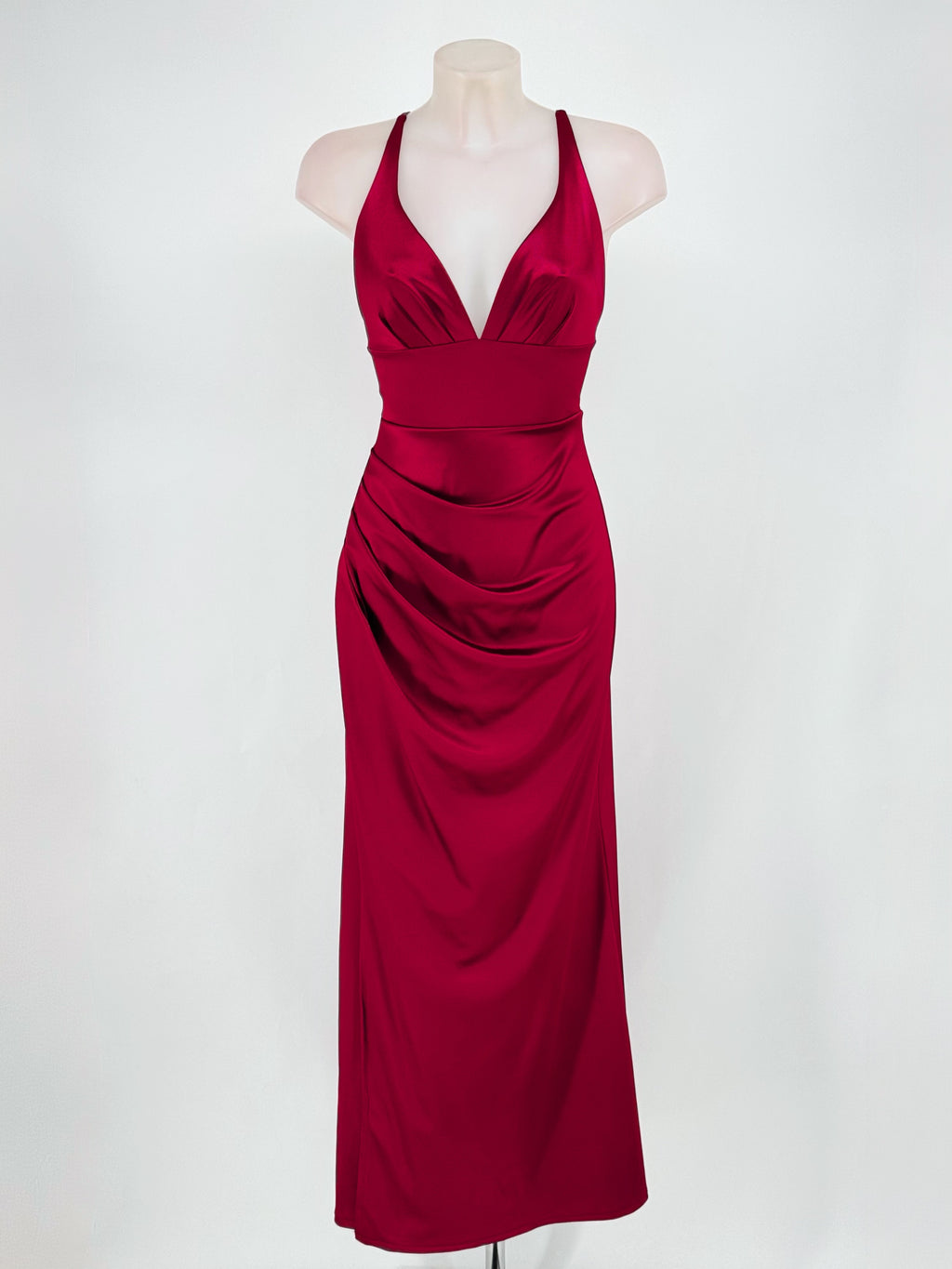 Vestido largo Jay cereza