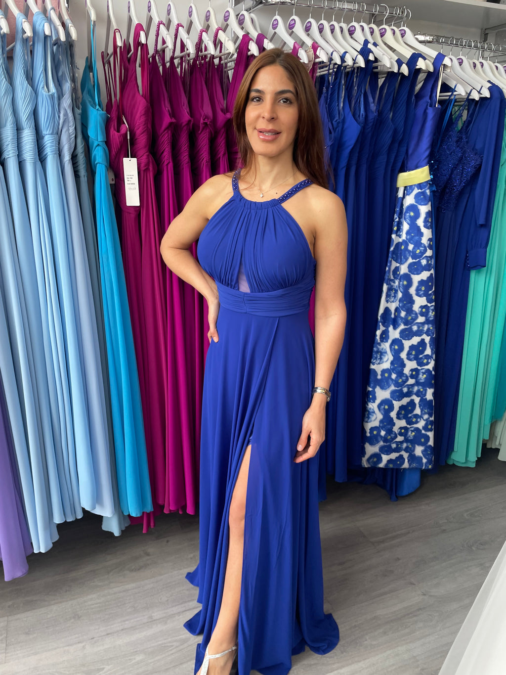 Vestido largo Suhaila azulón