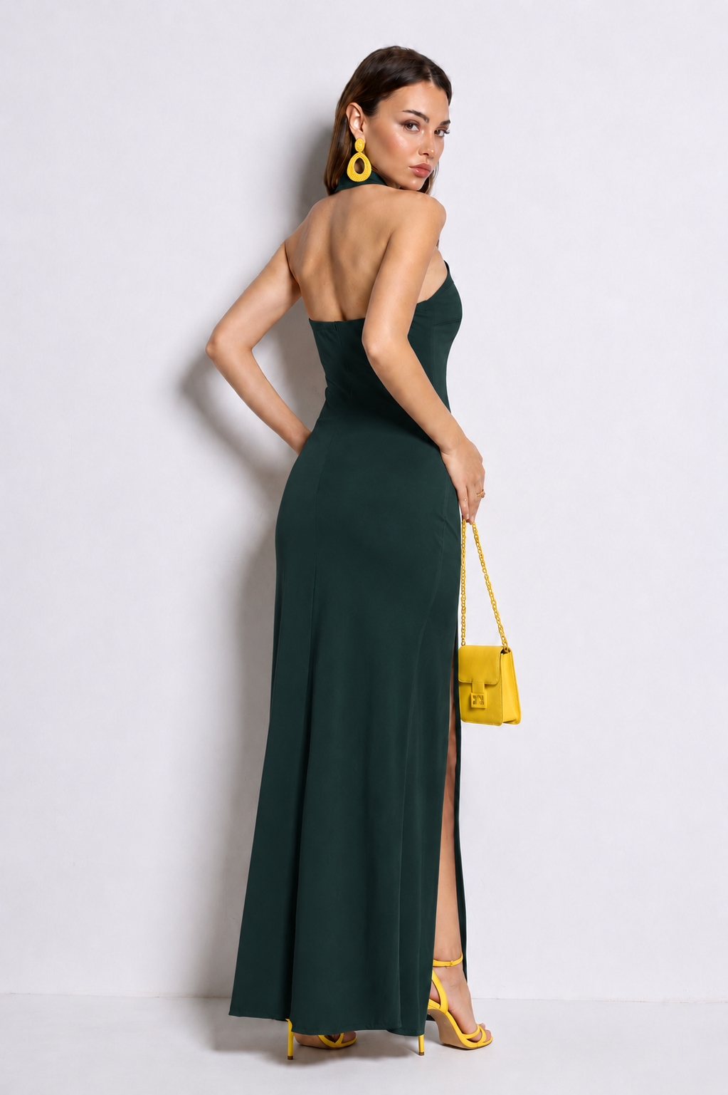 Vestido largo Jenna Botella