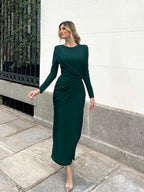 Vestido largo Kai manga larga botella