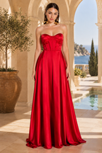Vestido largo Xiana Rojo