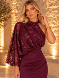 Vestido largo Arish Burdeos