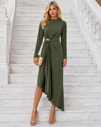 Vestido midi Lix Kaki
