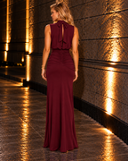 Vestido largo Ainara Burdeos