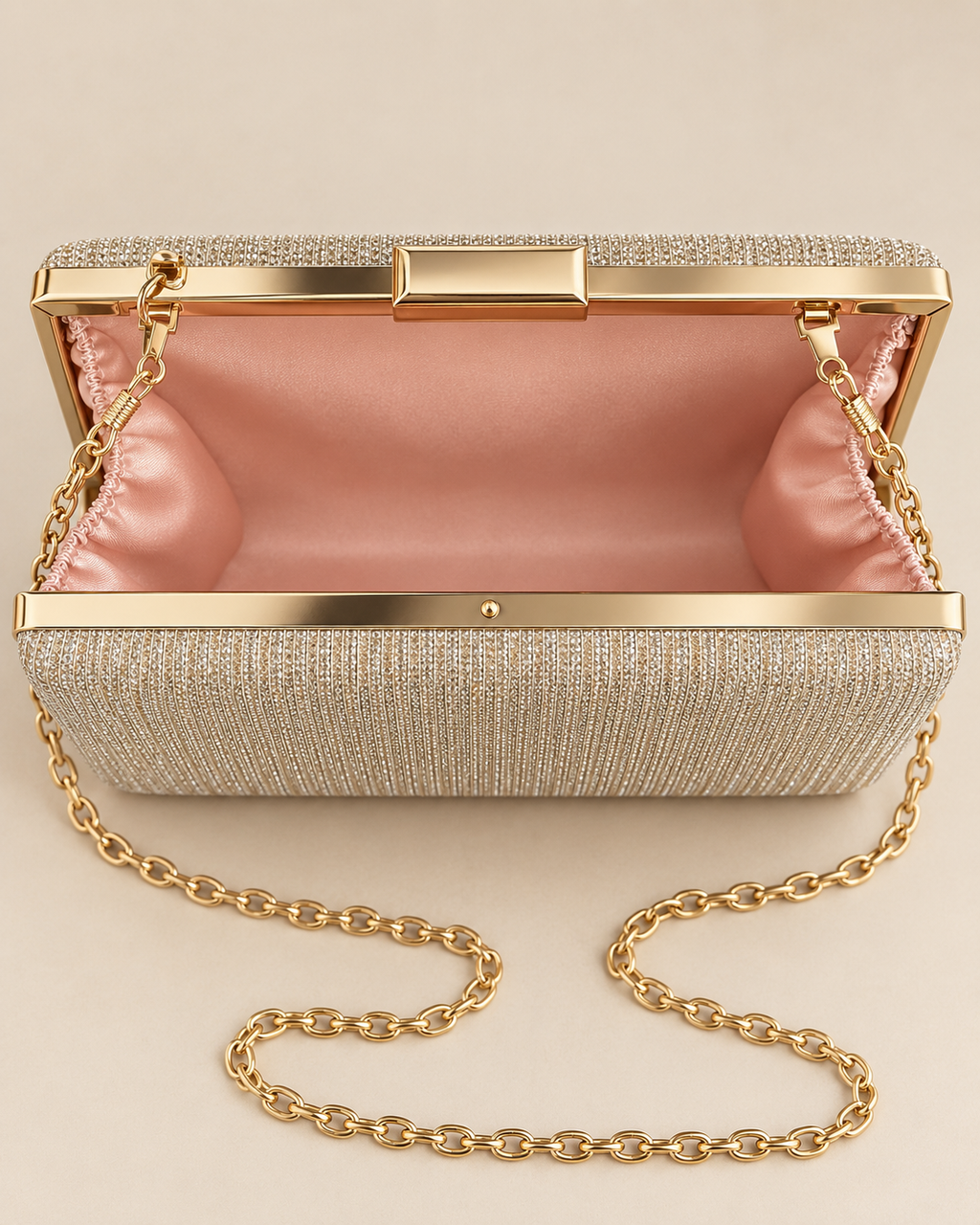 Bolso clutch Champange 89815