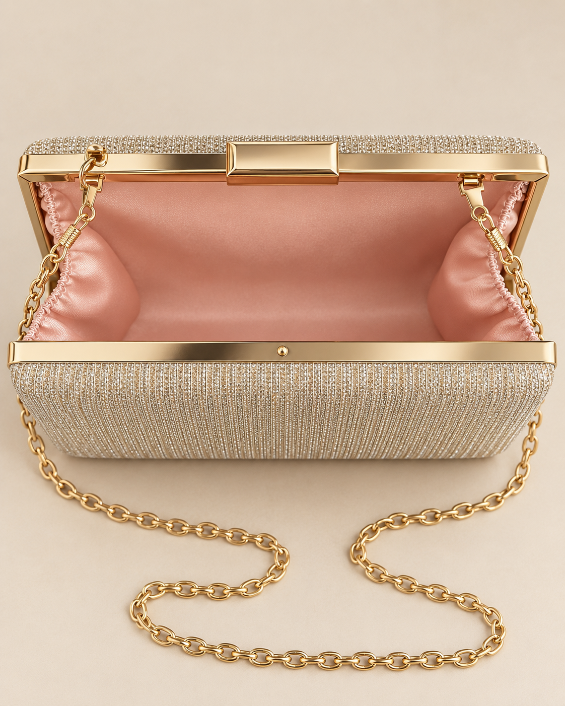Bolso clutch Champange 89815