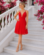 Vestido Yaiza corto Rojo