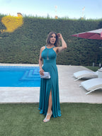 Vestido largo Suhaila Turquesa