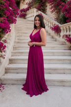 Vestido largo Fayna Buganvilla