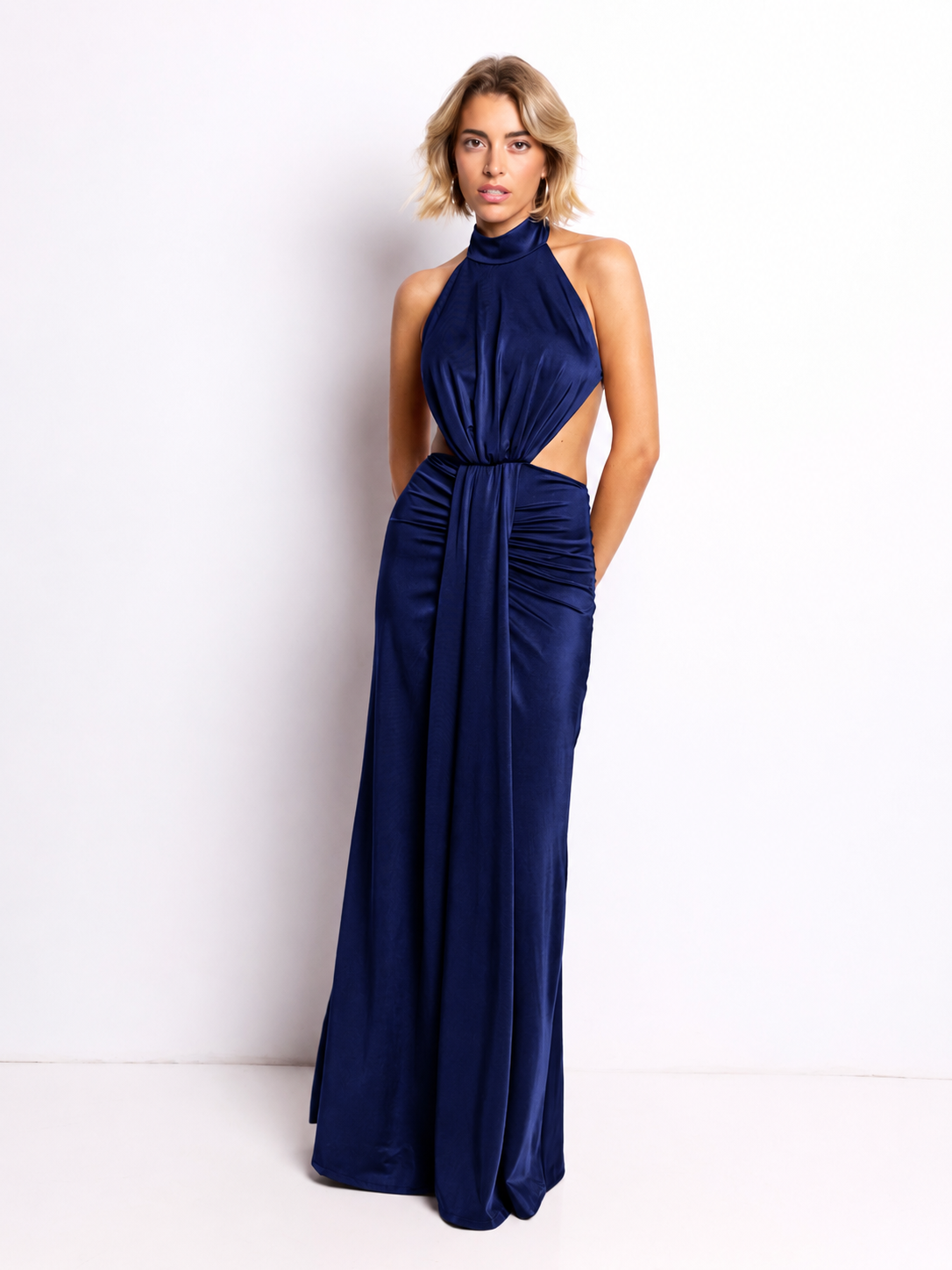 Vestido largo Kenia Marino