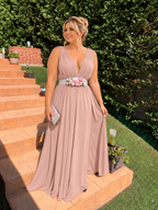 Rose dress, pink makeup