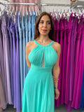 Vestido Suhaila abertura aguamarina  image 3