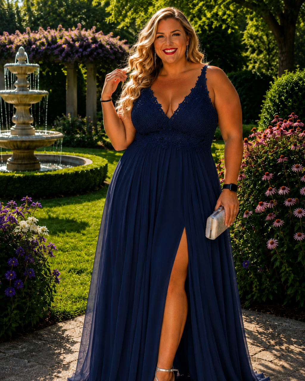 Vestido largo TG Eda Marino