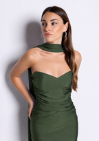 Vestido largo Beberly Kaki