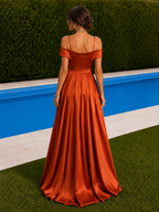Vestido largo Ico Teja