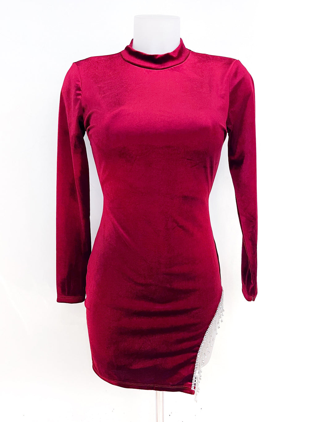 Vestido corto terciopelo colgantes image 2