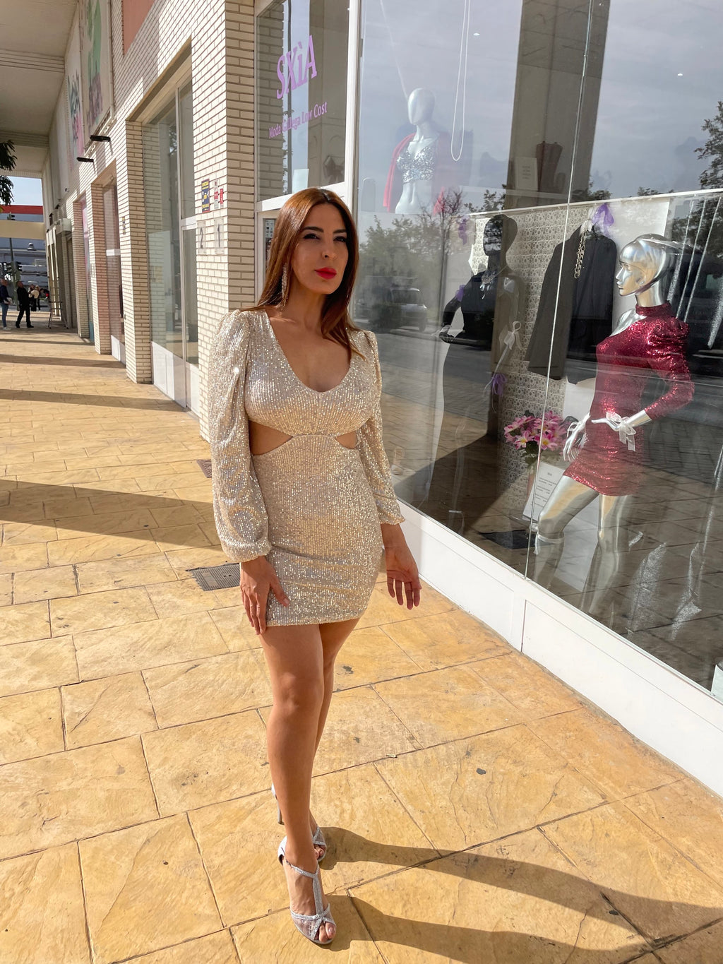 Vestido corto Inspira oro image 6