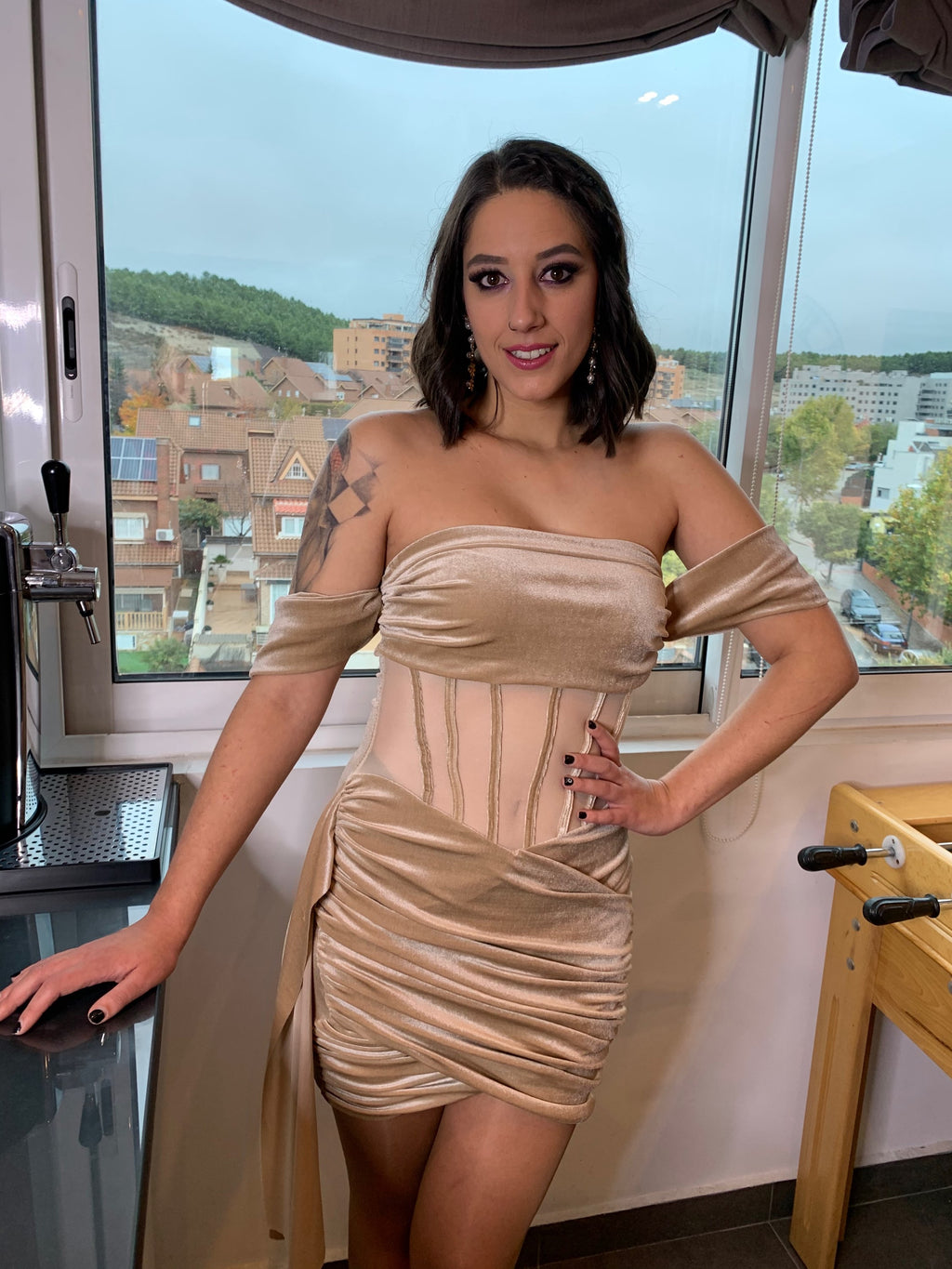 Vestido corto corset cava image 4