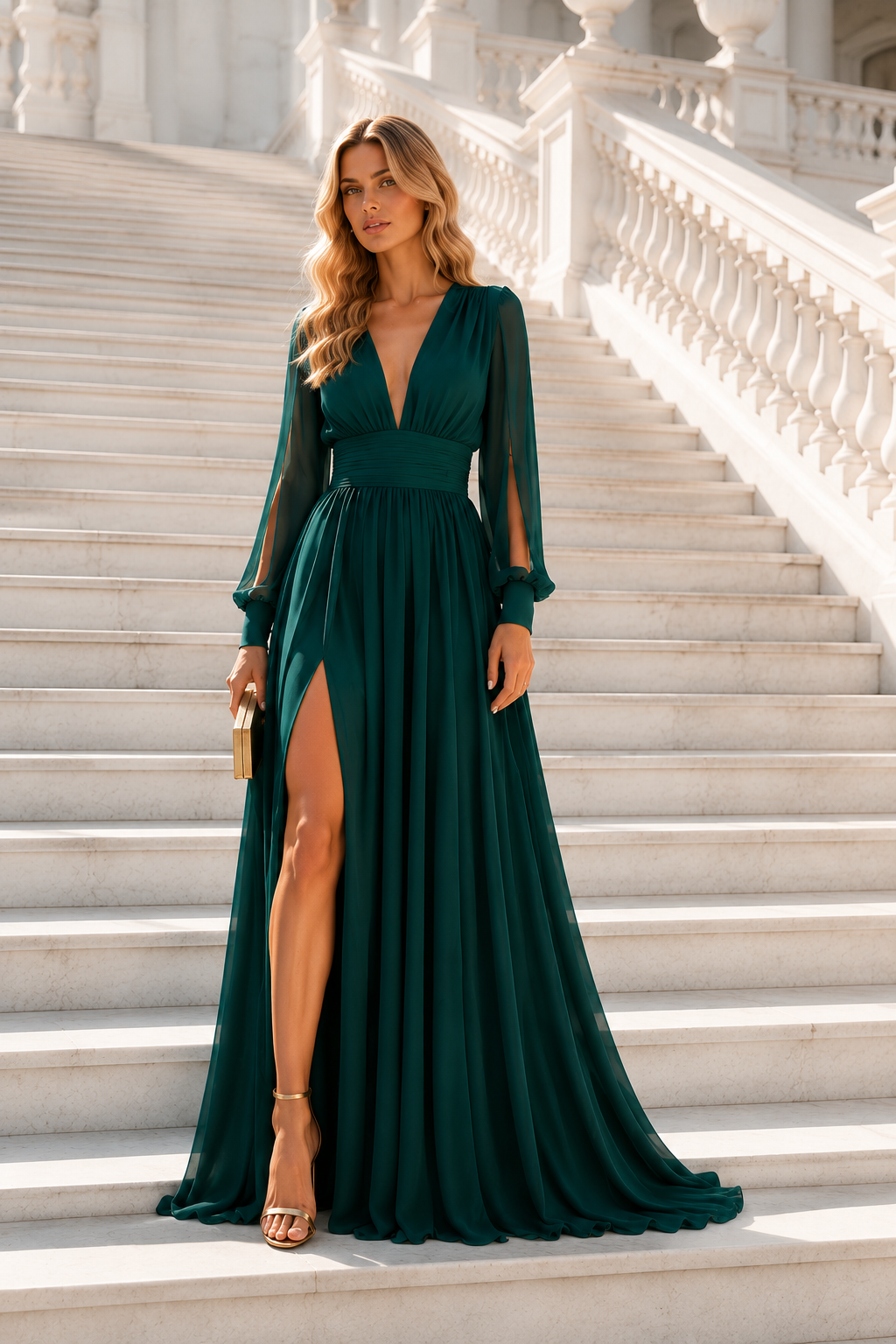 Vestido largo Kiah Botella