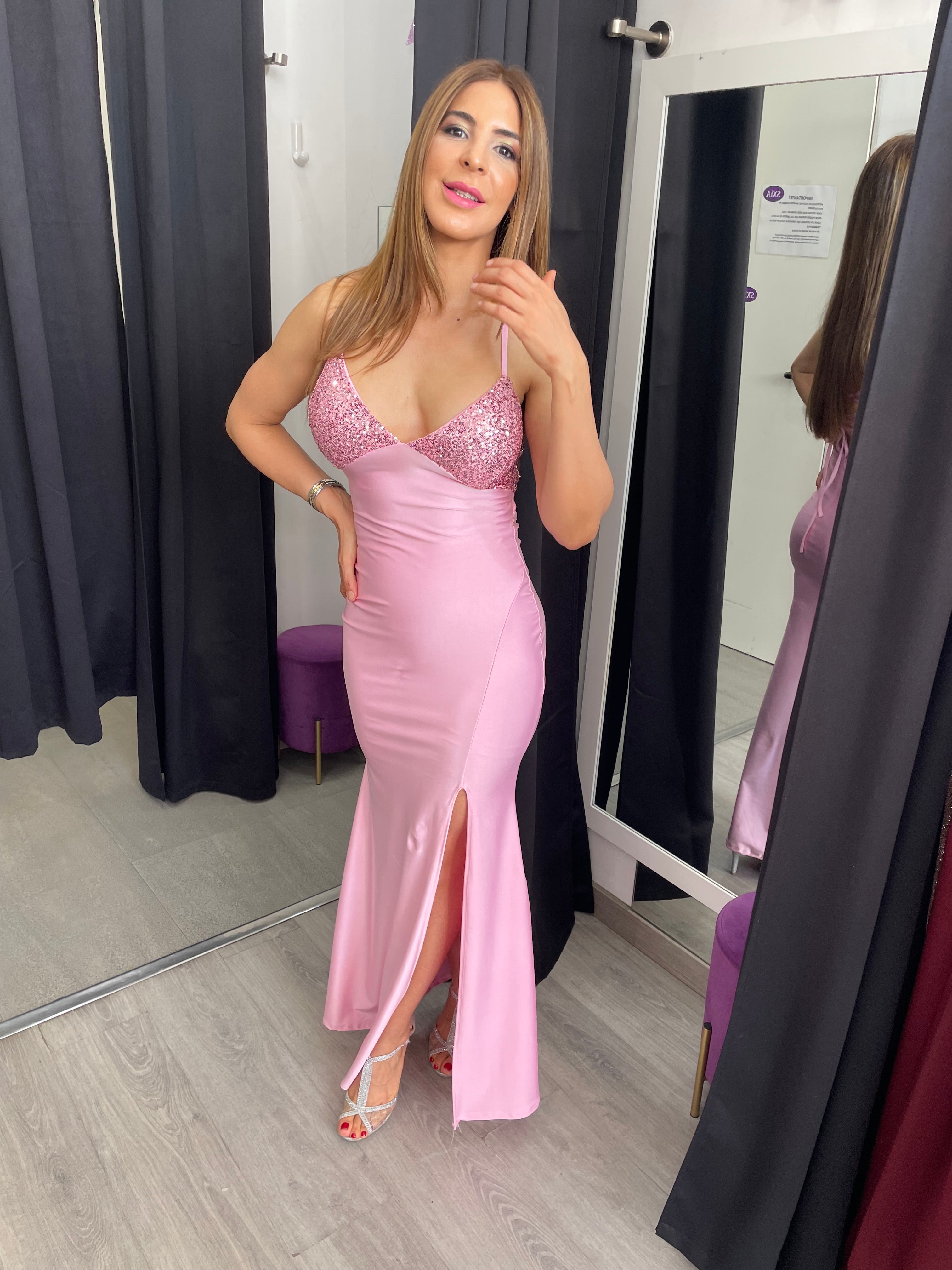 Vestido largo Noa lentejuelas