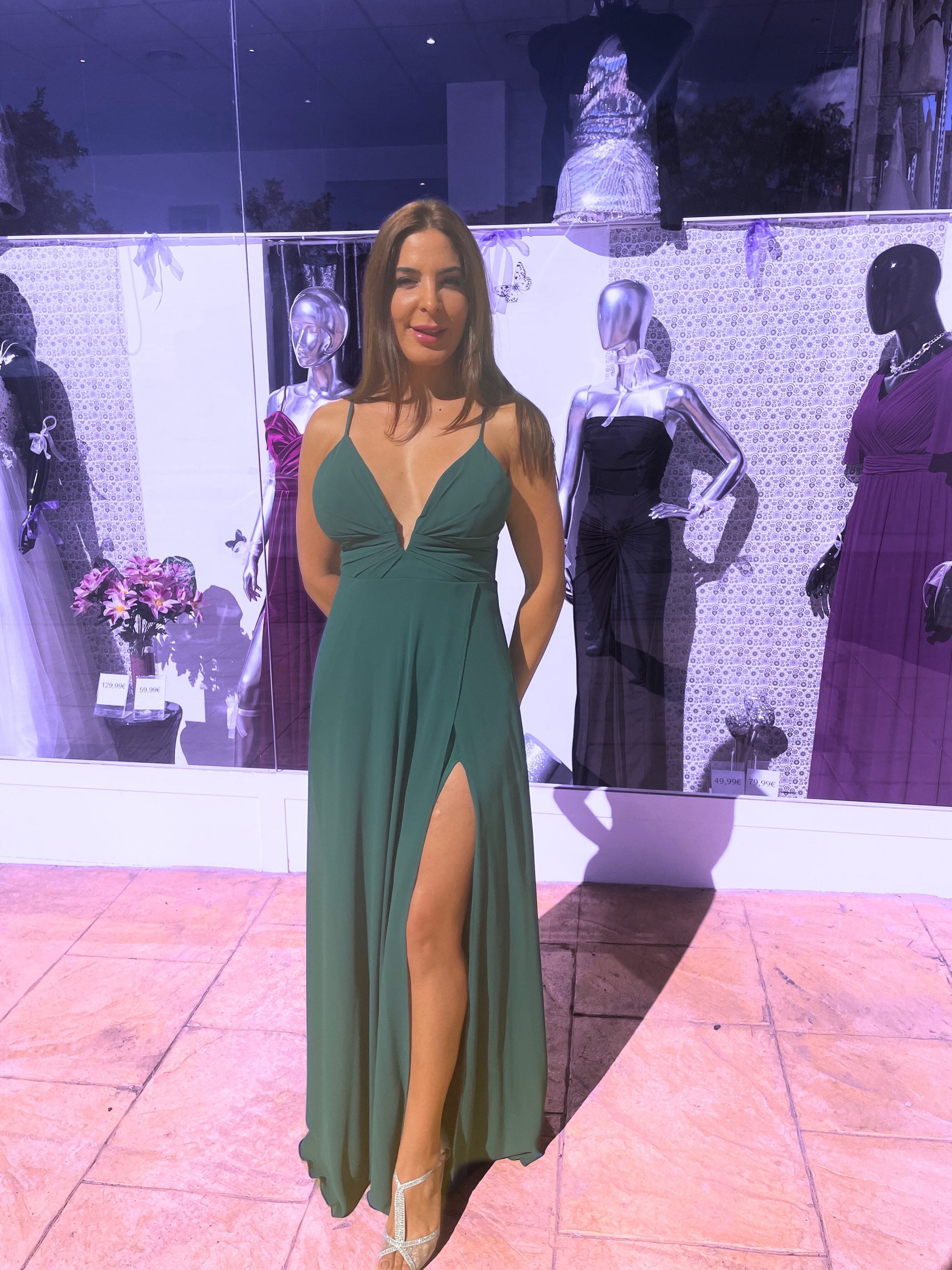 Vestido Yaiza verde Botella image 2