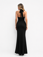 Vestido largo Kareins licra  negro