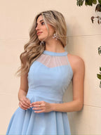 Vestido corto Carol Celeste