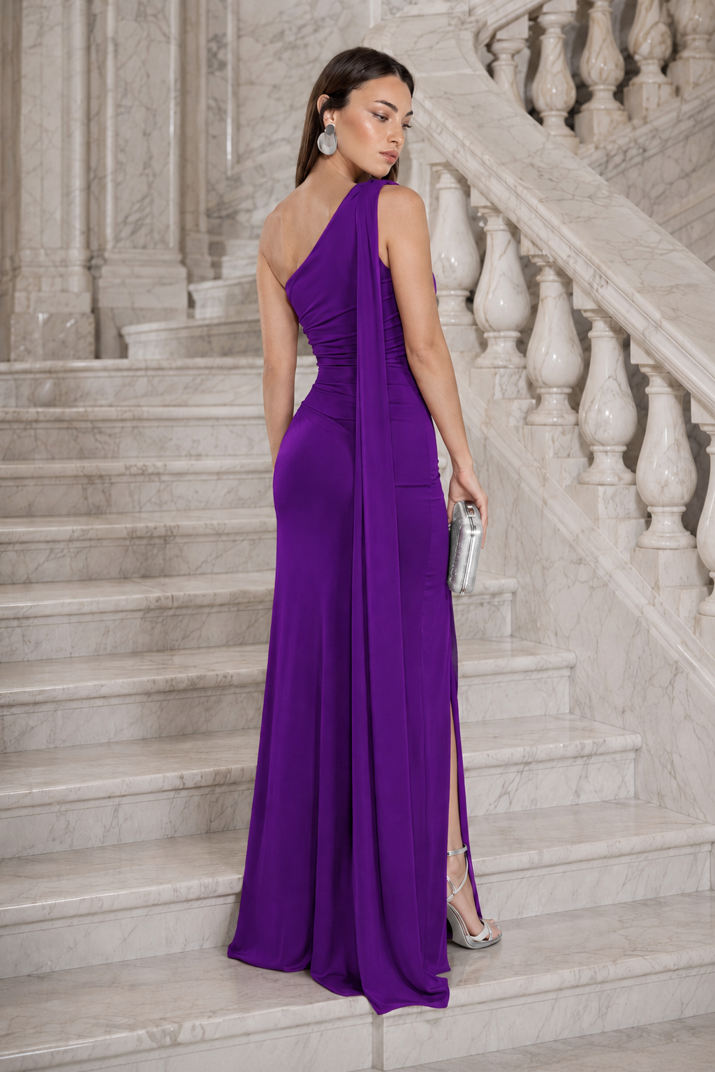 Vestido largo Amaia Morado