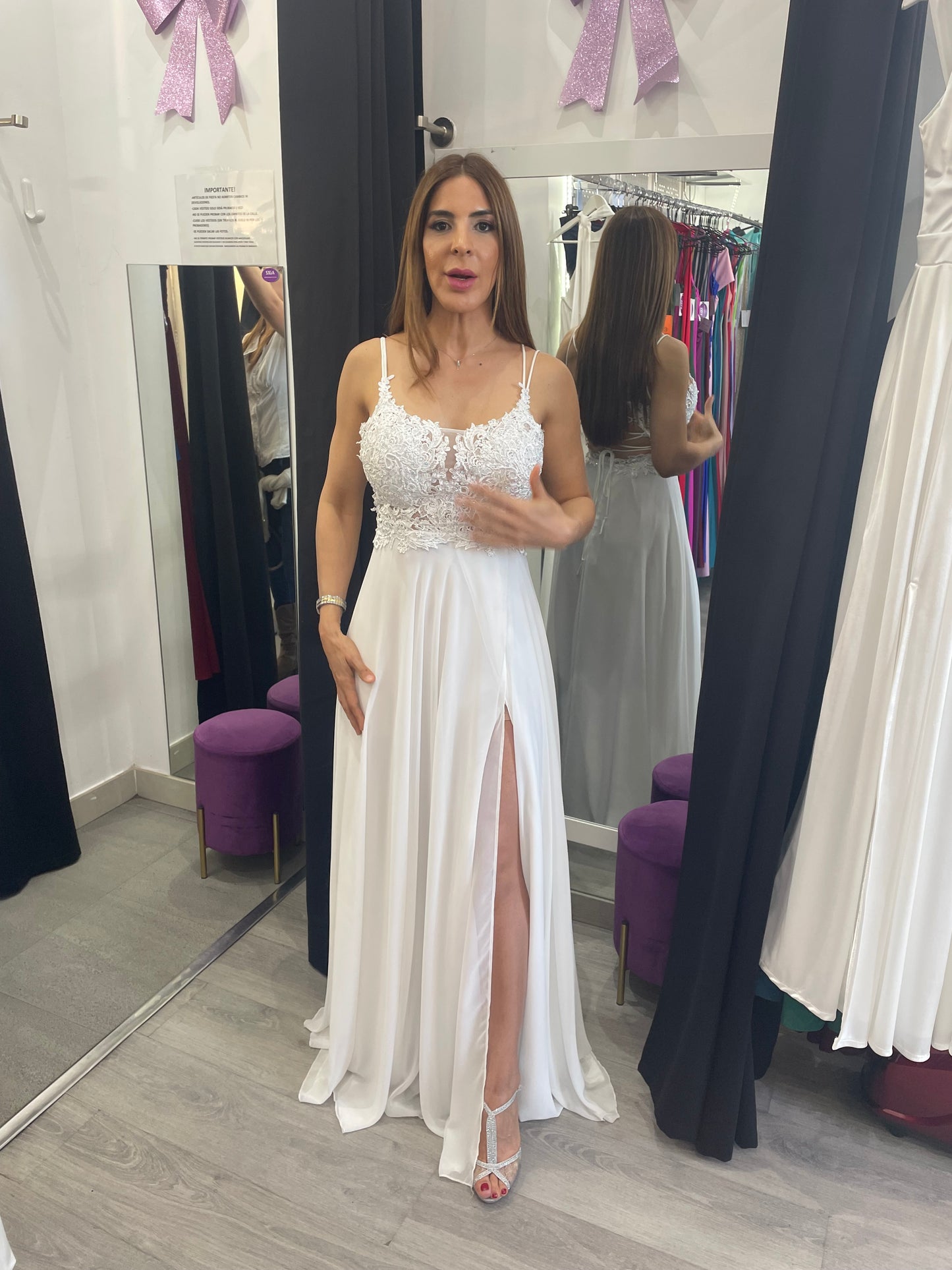 Vestido largo Ivanna blanco