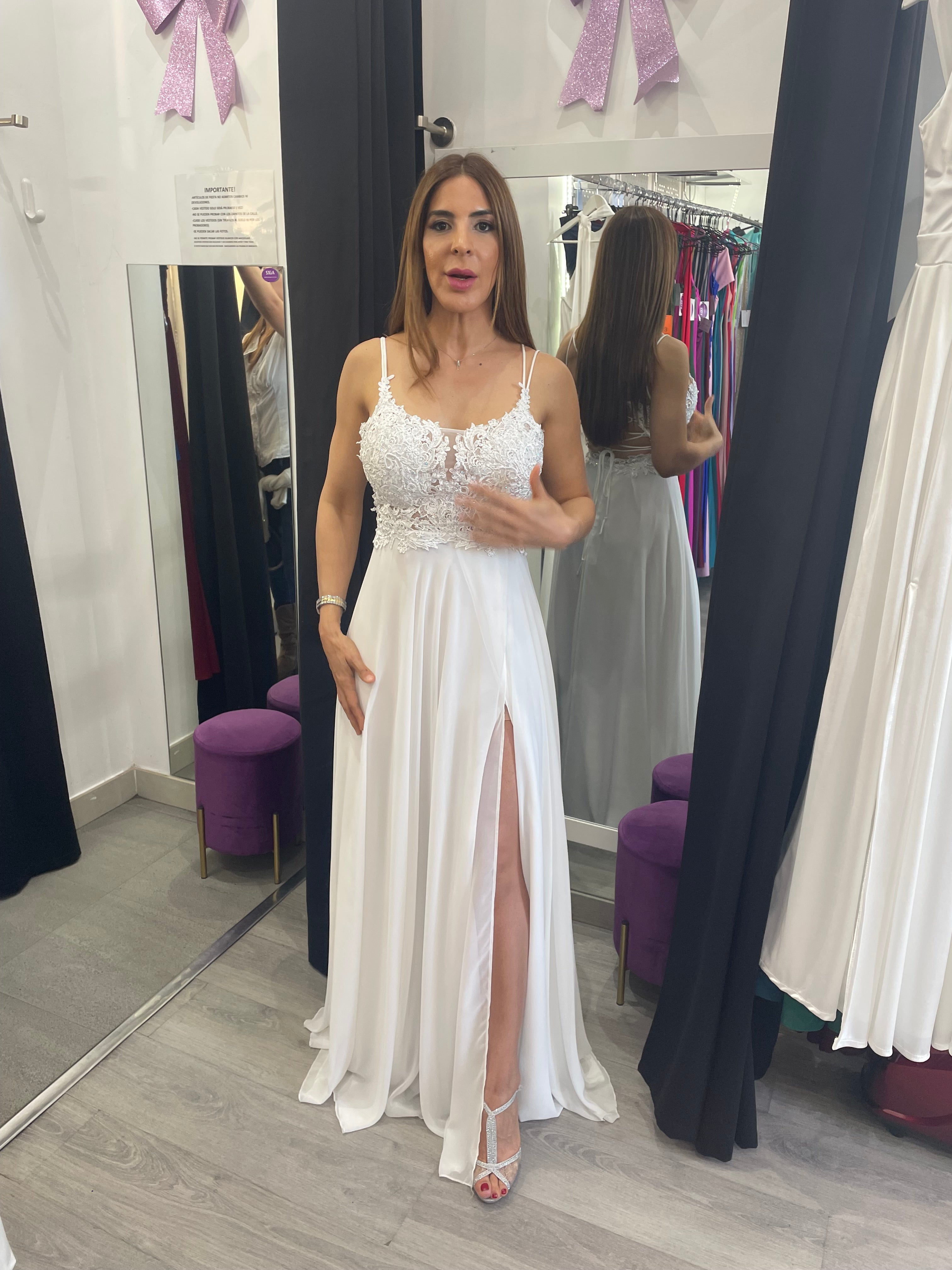 Vestido largo Ivanna blanco