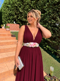 Rose eggplant dress