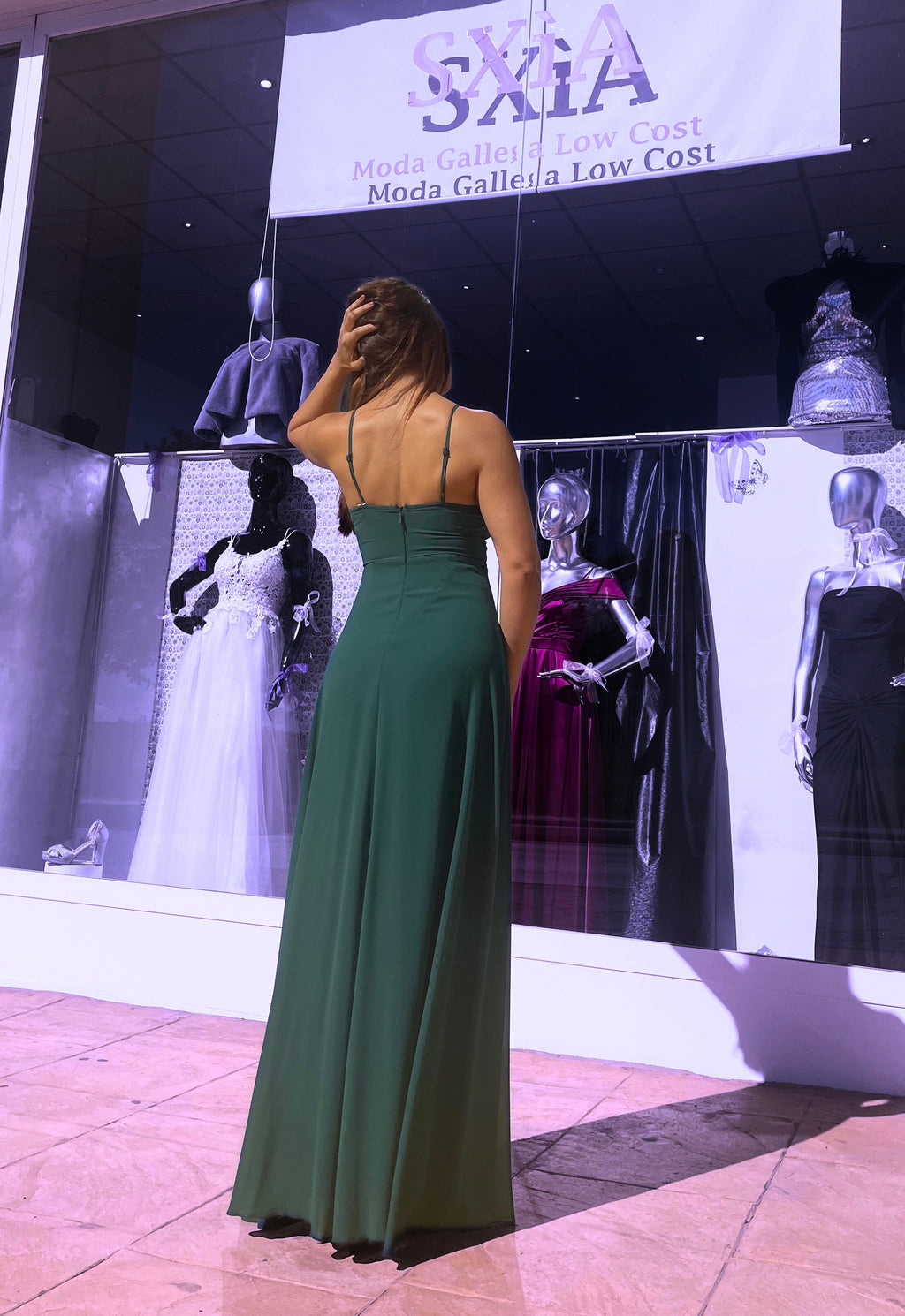 Vestido Yaiza verde Botella image 6