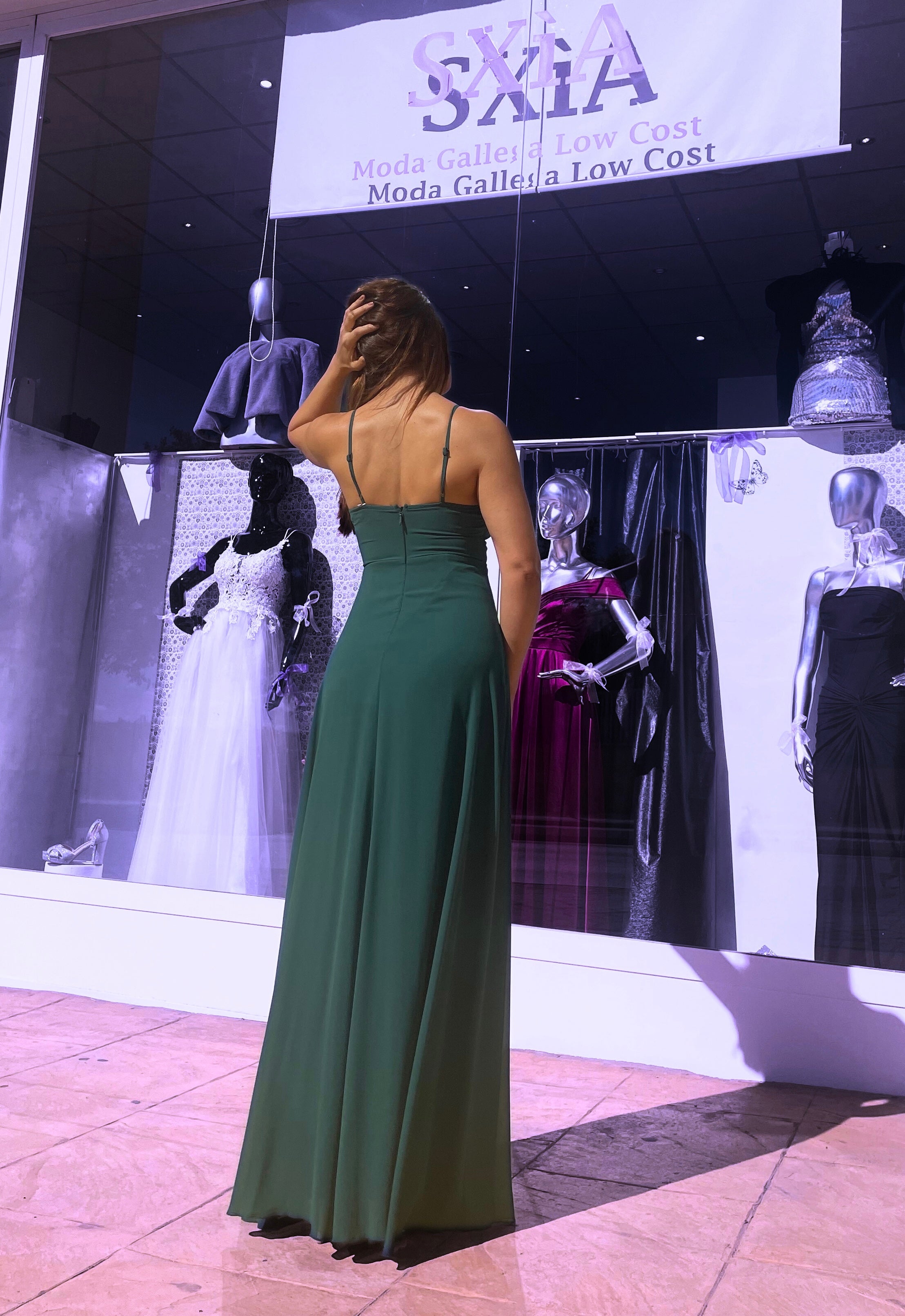 Vestido Yaiza verde Botella image 6