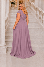 Vestido largo TG Italia Rosa malva