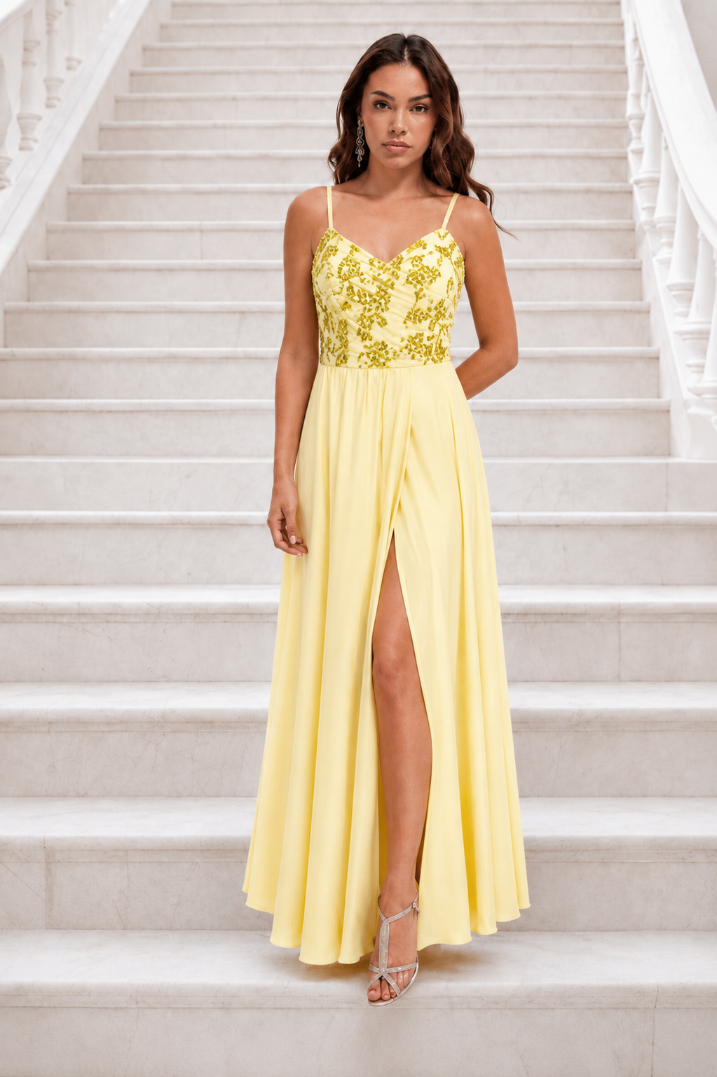 Vestido largo Belha Amarillo
