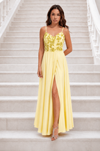 Vestido largo Belha Amarillo