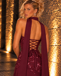 Vestido largo Kaila Burdeos
