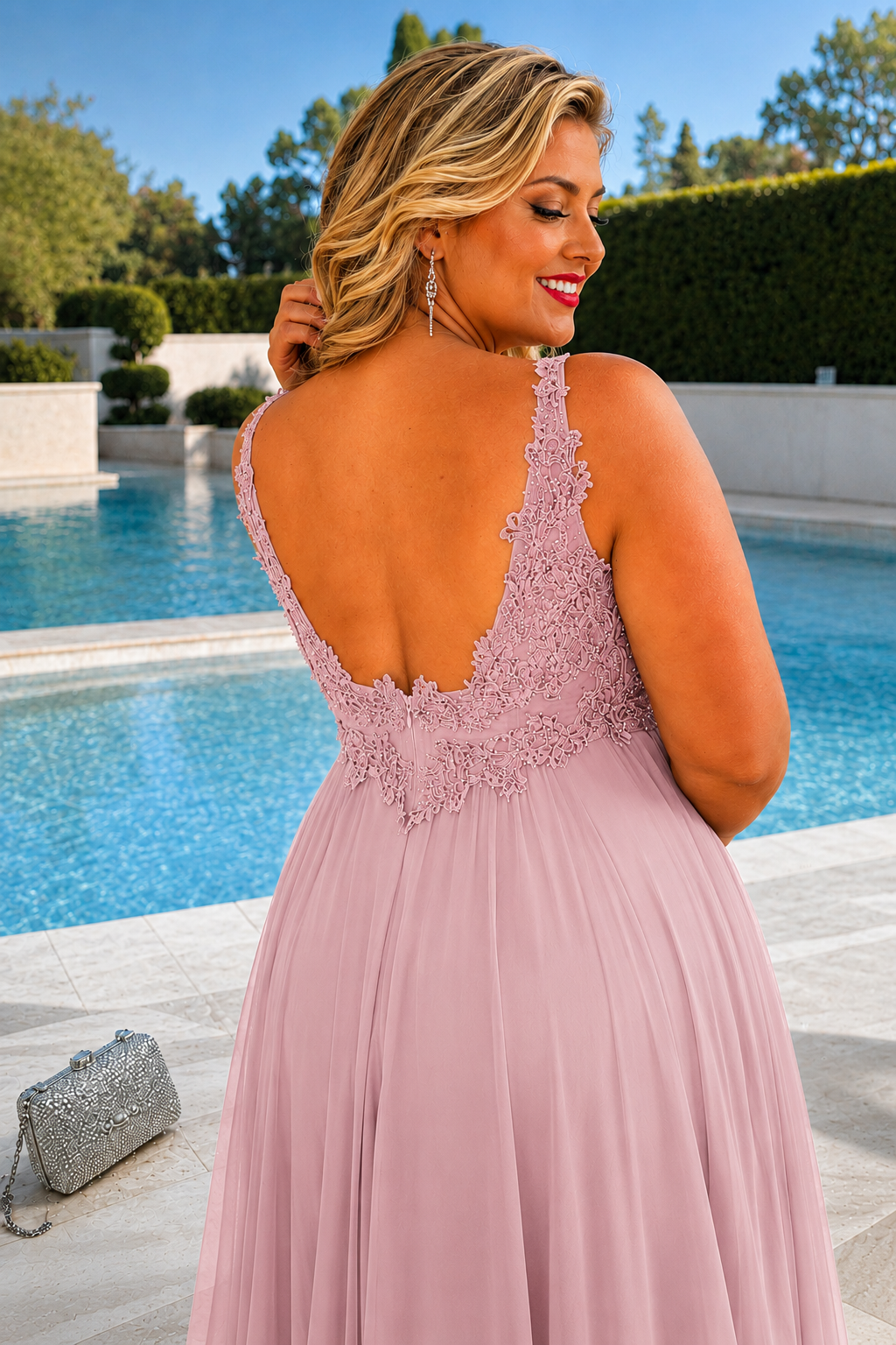 Vestido largo TG Eda Rosa