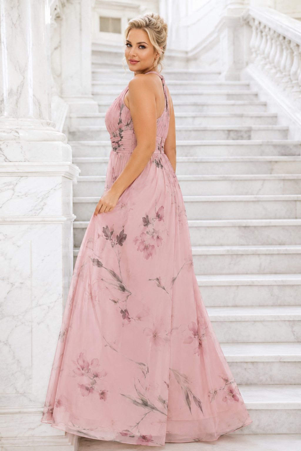 Vestido largo curvy Fabiola floral