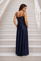 Vestido largo Belha Marino