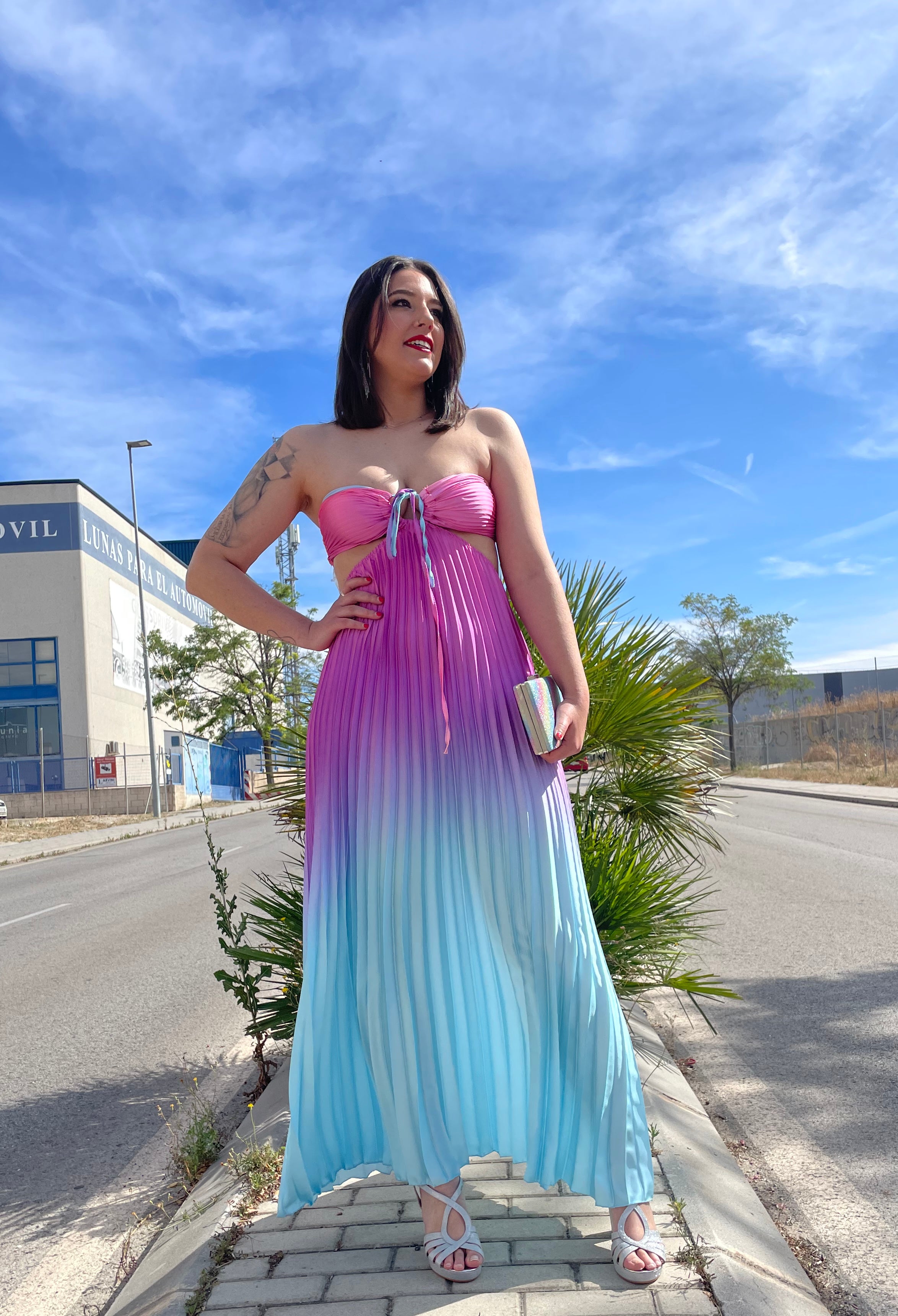  Vestido largo Yismara Rosa image 3