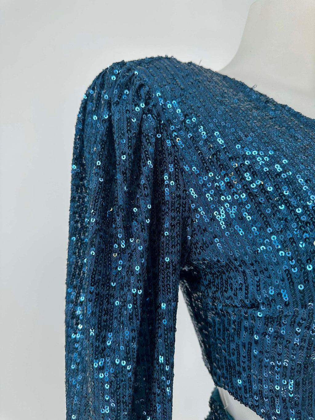 Vestido corto de lentejuelas Naomi petróleo image 8