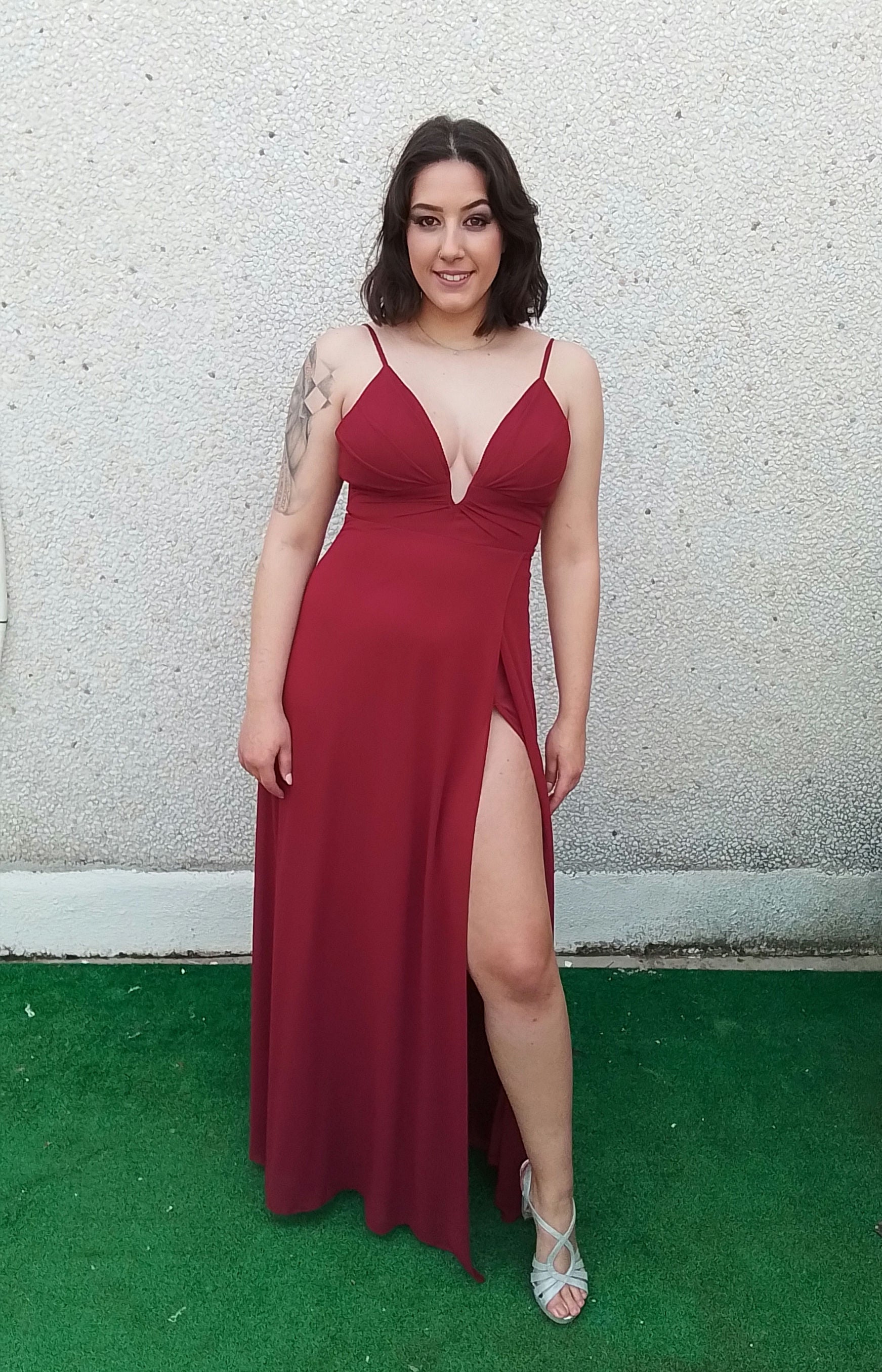 Vestido Yaiza Burdeos image 0