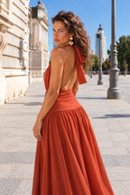 Vestido Largo Dilema Teja