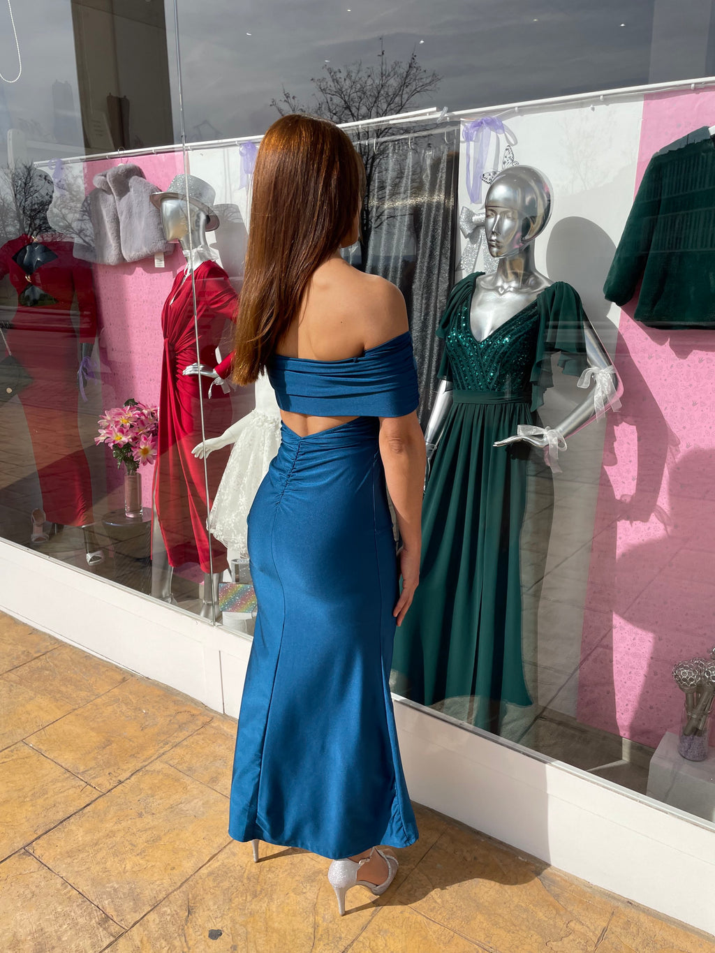 Vestido largo Alaia petróleo  image 1