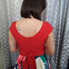 Vestido corto Red & flowers image 4
