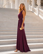 Vestido largo Celine Burdeos